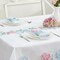 Threadmade Home Hydrangea Sketch Double Border Napkin, Set of 8, Multicolor - 17"W x 17"L